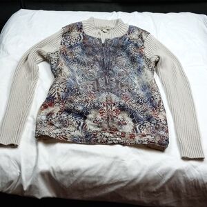 One world womens XL zippered sweater